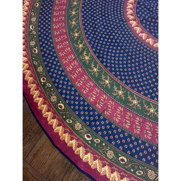 Boho Chic Mandala Indian Cotton Round Tablecloth - Picture 6 of 7